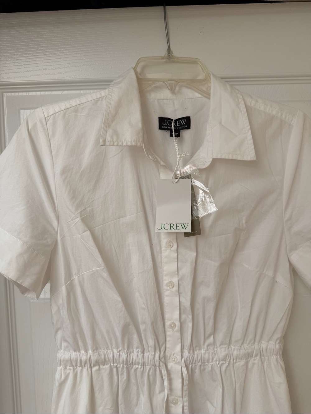 NWT J. Crew White Cotton Button-Up maxi dress - women’s size 6 - Picture 2 of 4